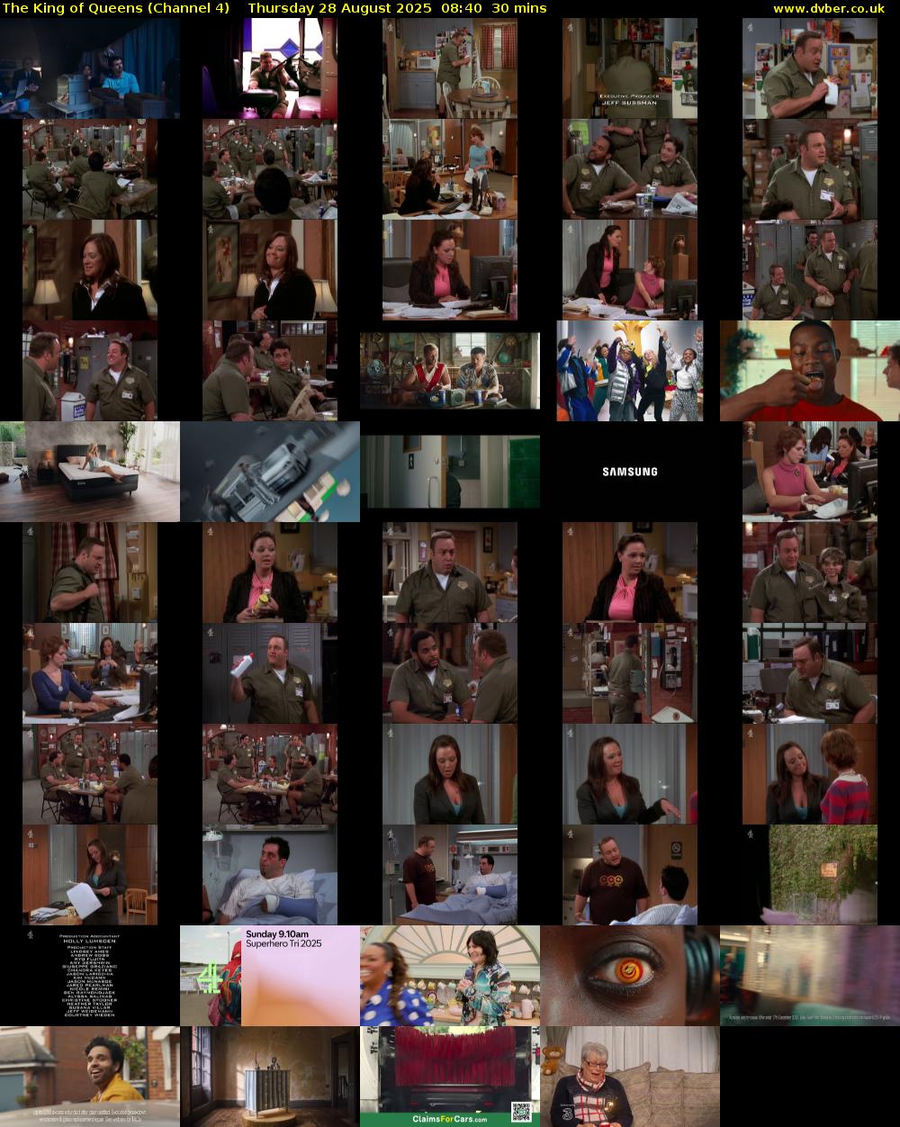 The King of Queens (Channel 4) Thursday 28 August 2025 08:40 - 09:10