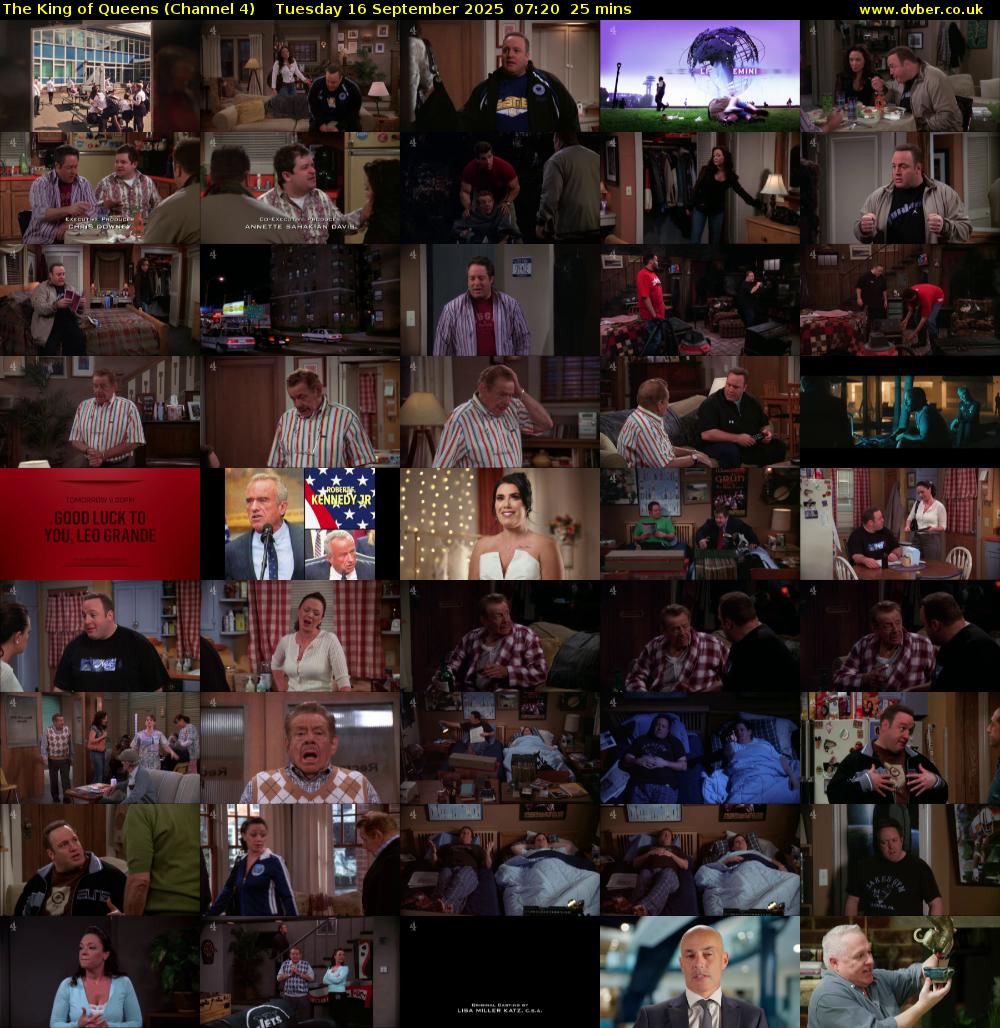 The King of Queens (Channel 4) Tuesday 16 September 2025 07:20 - 07:45