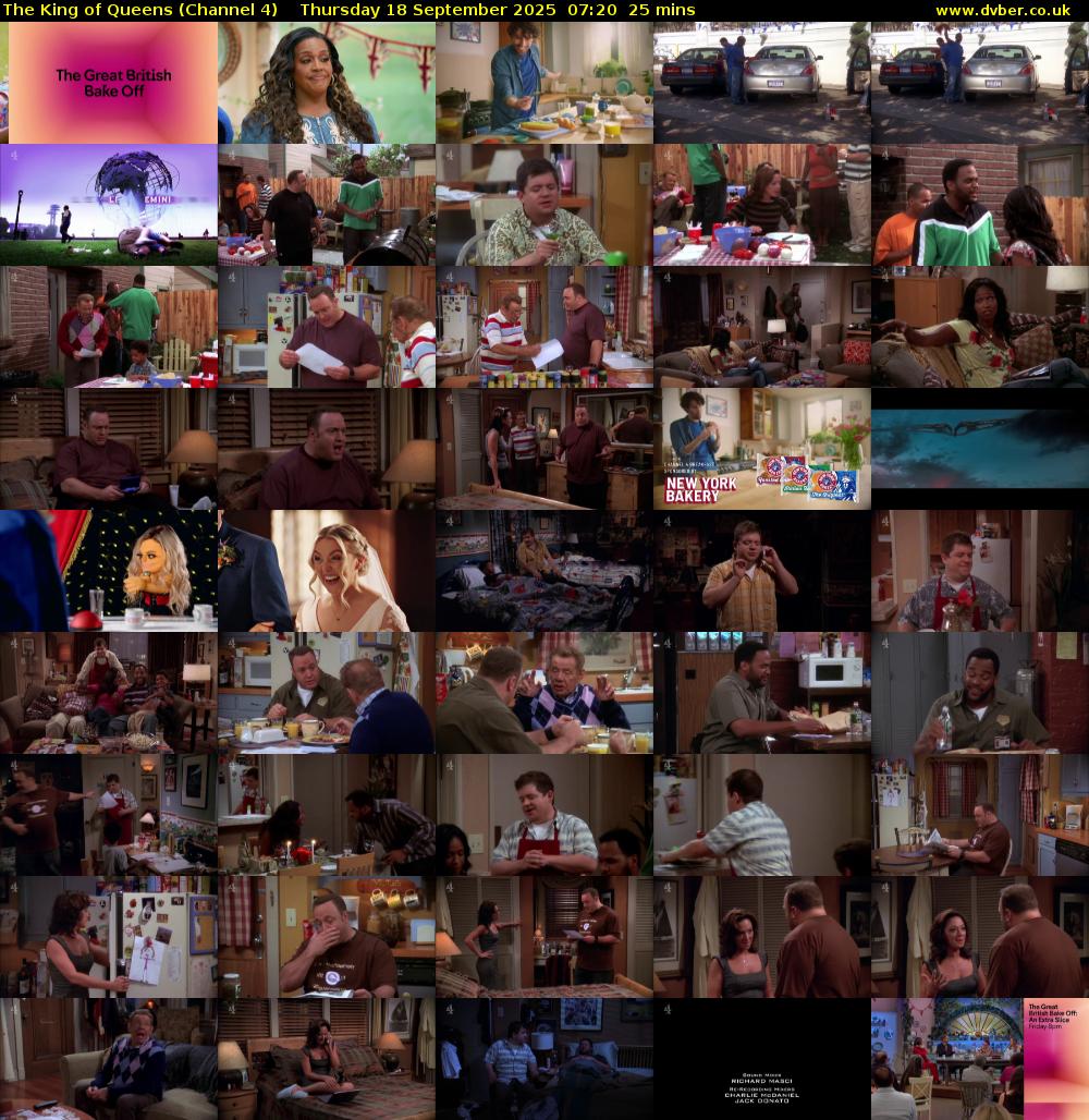 The King of Queens (Channel 4) Thursday 18 September 2025 07:20 - 07:45