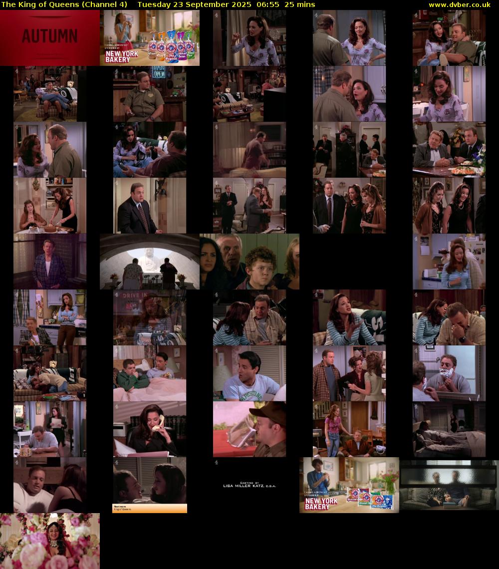 The King of Queens (Channel 4) Tuesday 23 September 2025 06:55 - 07:20