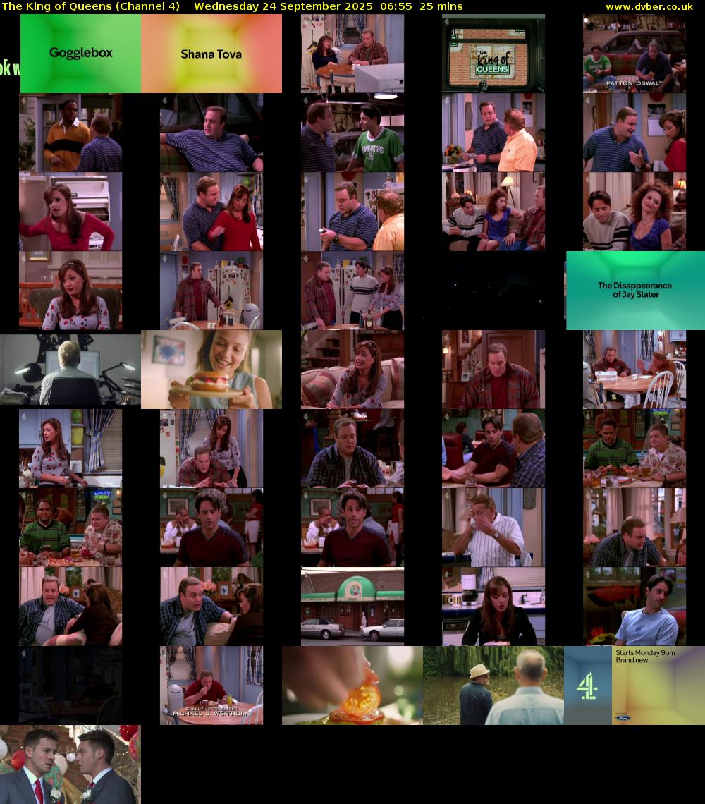 The King of Queens (Channel 4) Wednesday 24 September 2025 06:55 - 07:20