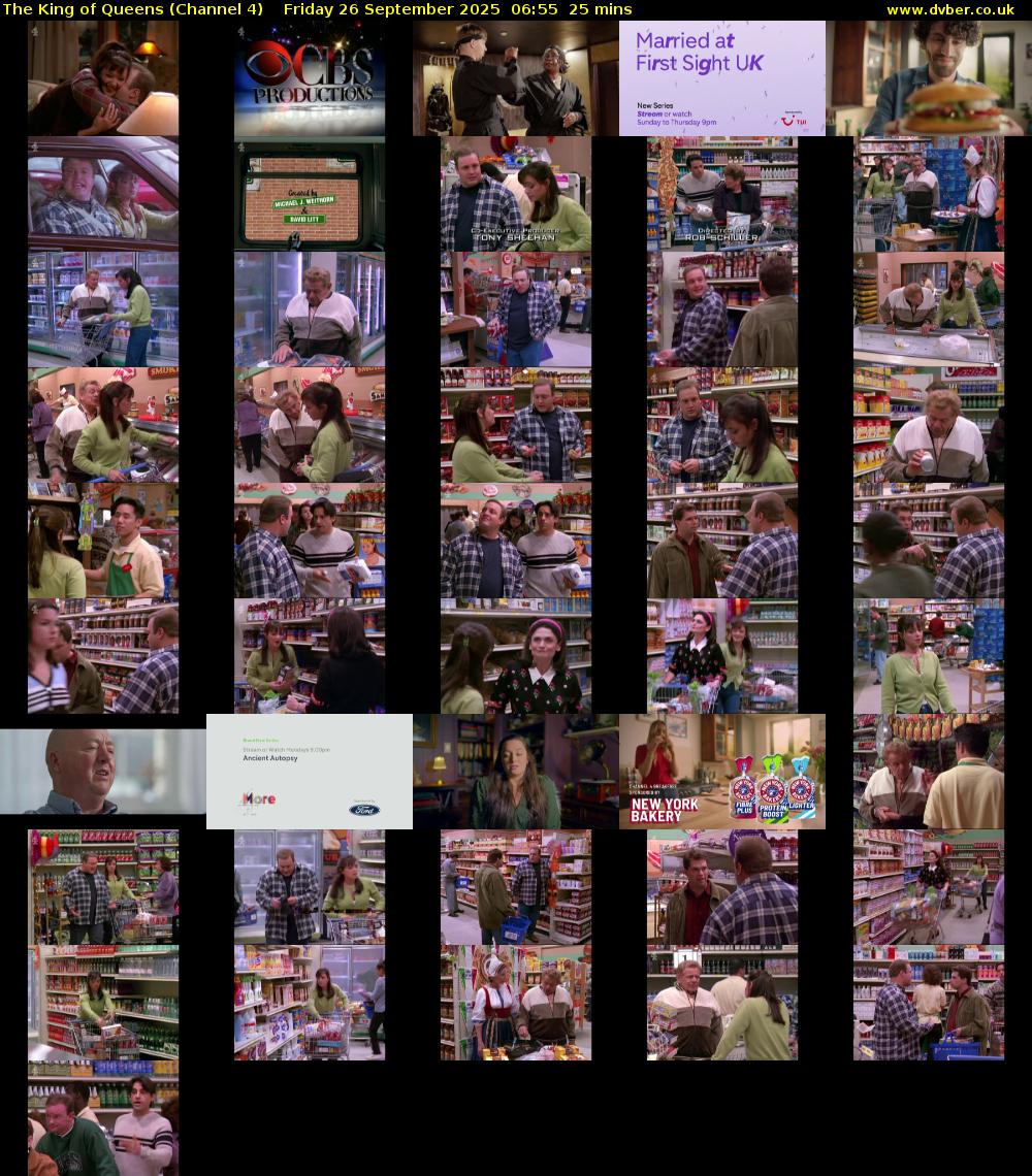 The King of Queens (Channel 4) Friday 26 September 2025 06:55 - 07:20