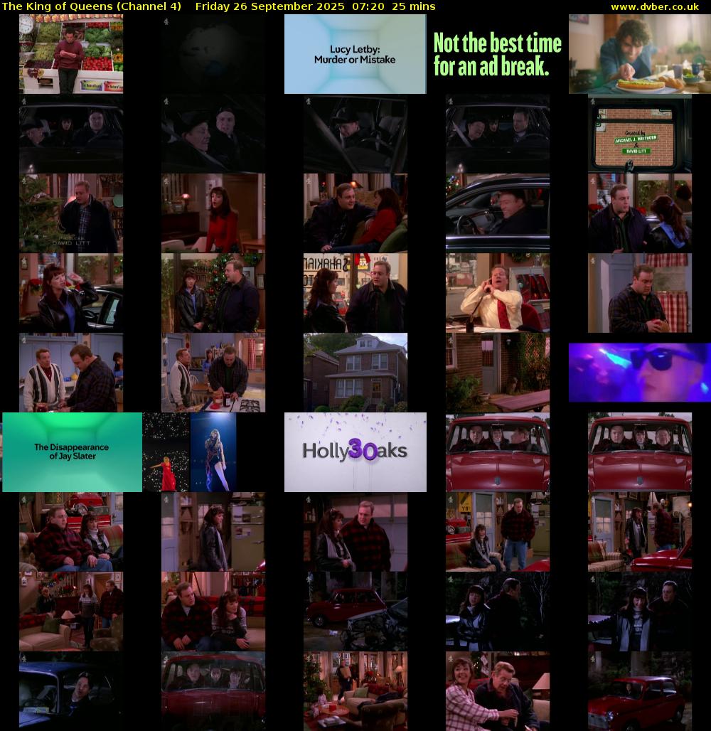The King of Queens (Channel 4) Friday 26 September 2025 07:20 - 07:45