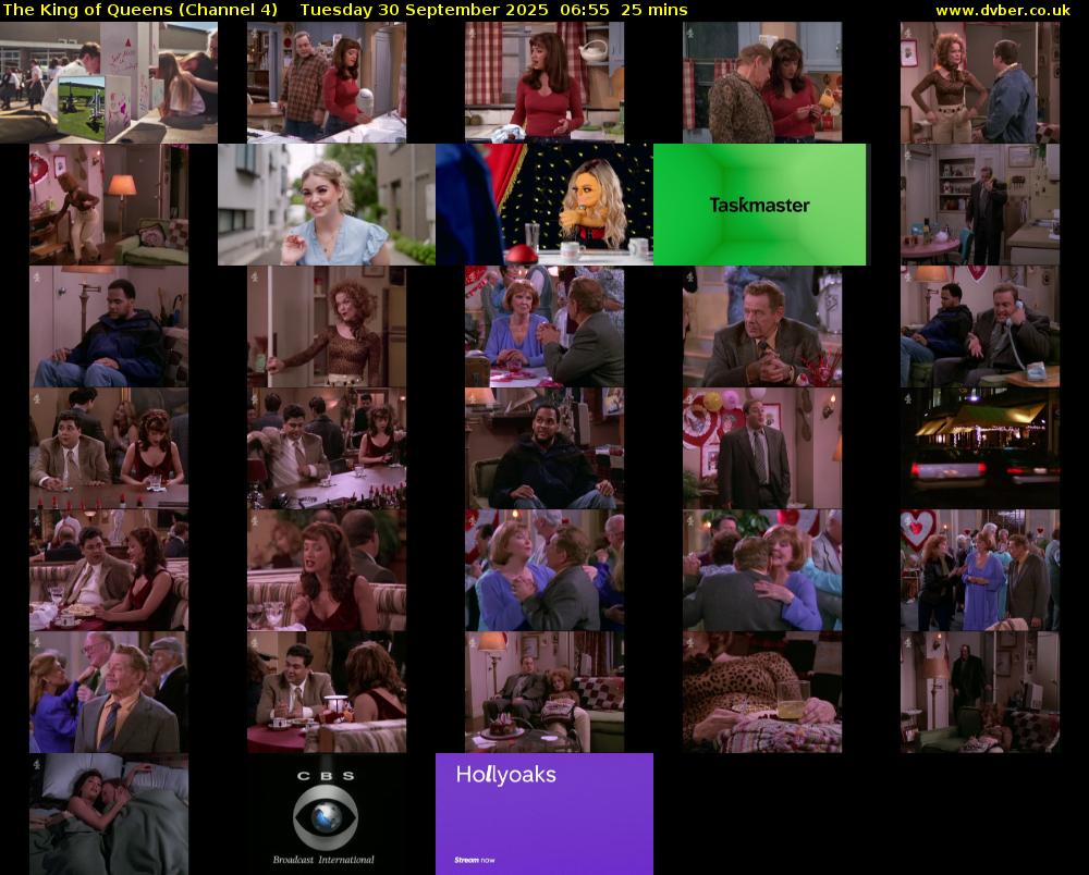 The King of Queens (Channel 4) Tuesday 30 September 2025 06:55 - 07:20