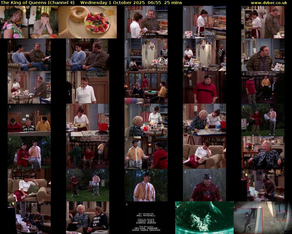 The King of Queens (Channel 4) Wednesday 1 October 2025 06:55 - 07:20