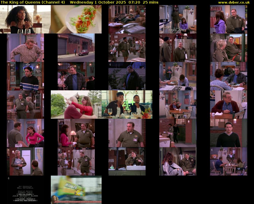The King of Queens (Channel 4) Wednesday 1 October 2025 07:20 - 07:45