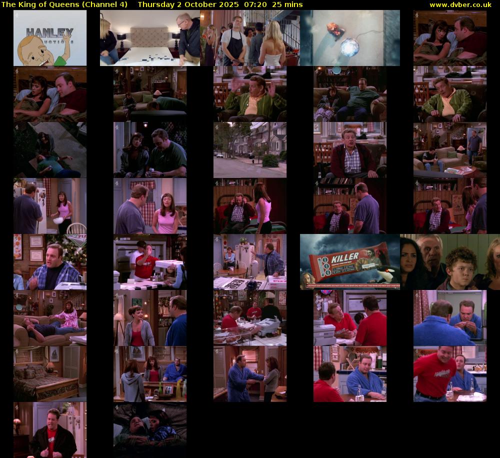The King of Queens (Channel 4) Thursday 2 October 2025 07:20 - 07:45