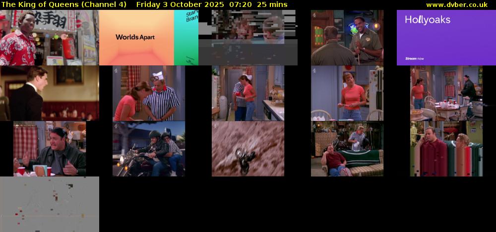 The King of Queens (Channel 4) Friday 3 October 2025 07:20 - 07:45