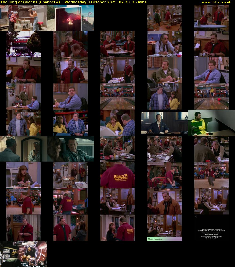 The King of Queens (Channel 4) Wednesday 8 October 2025 07:20 - 07:45