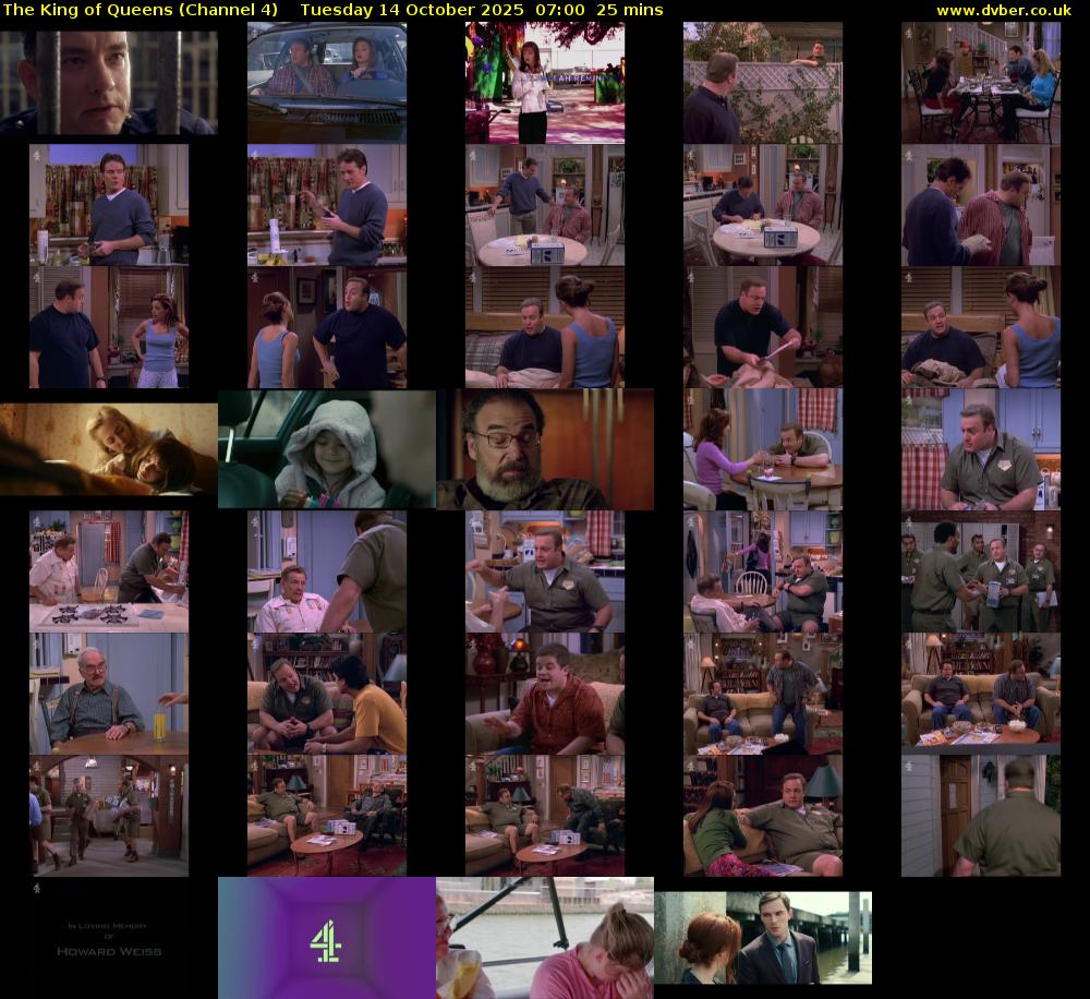 The King of Queens (Channel 4) Tuesday 14 October 2025 07:00 - 07:25