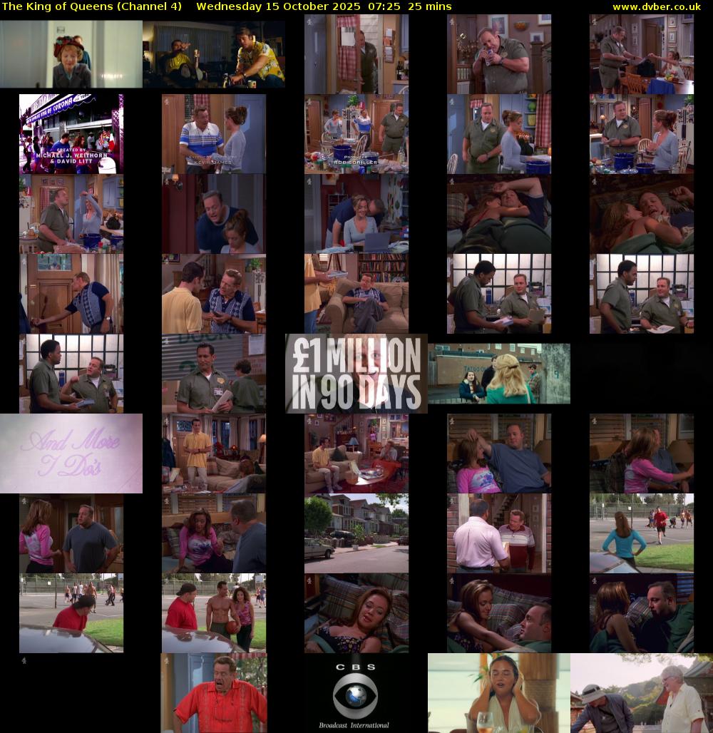 The King of Queens (Channel 4) Wednesday 15 October 2025 07:25 - 07:50