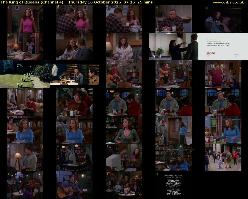 The King of Queens (Channel 4) Thursday 16 October 2025 07:25 - 07:50