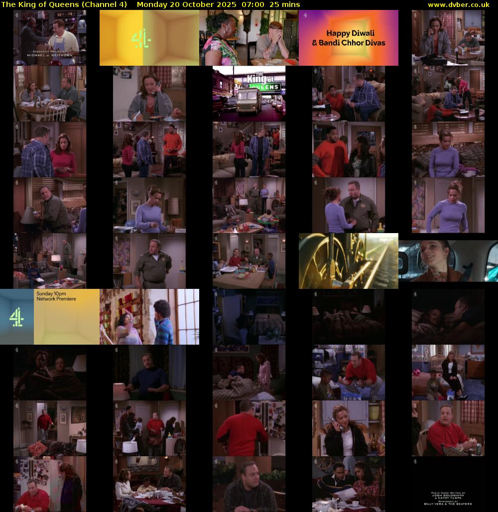 The King of Queens (Channel 4) Monday 20 October 2025 07:00 - 07:25