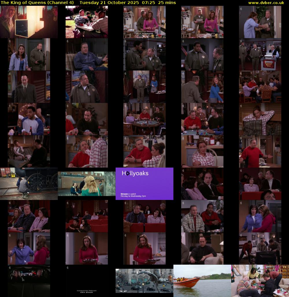The King of Queens (Channel 4) Tuesday 21 October 2025 07:25 - 07:50