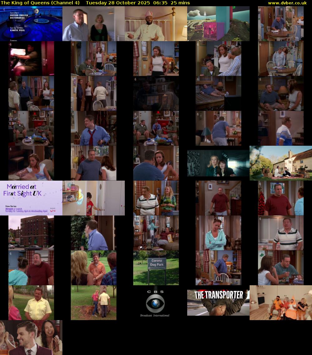 The King of Queens (Channel 4) Tuesday 28 October 2025 06:35 - 07:00
