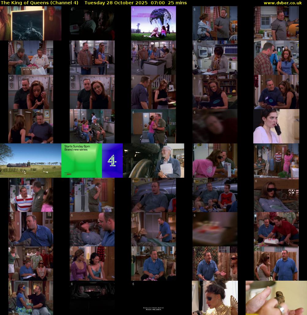 The King of Queens (Channel 4) Tuesday 28 October 2025 07:00 - 07:25