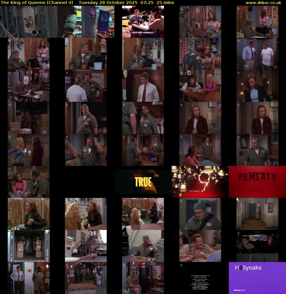 The King of Queens (Channel 4) Tuesday 28 October 2025 07:25 - 07:50