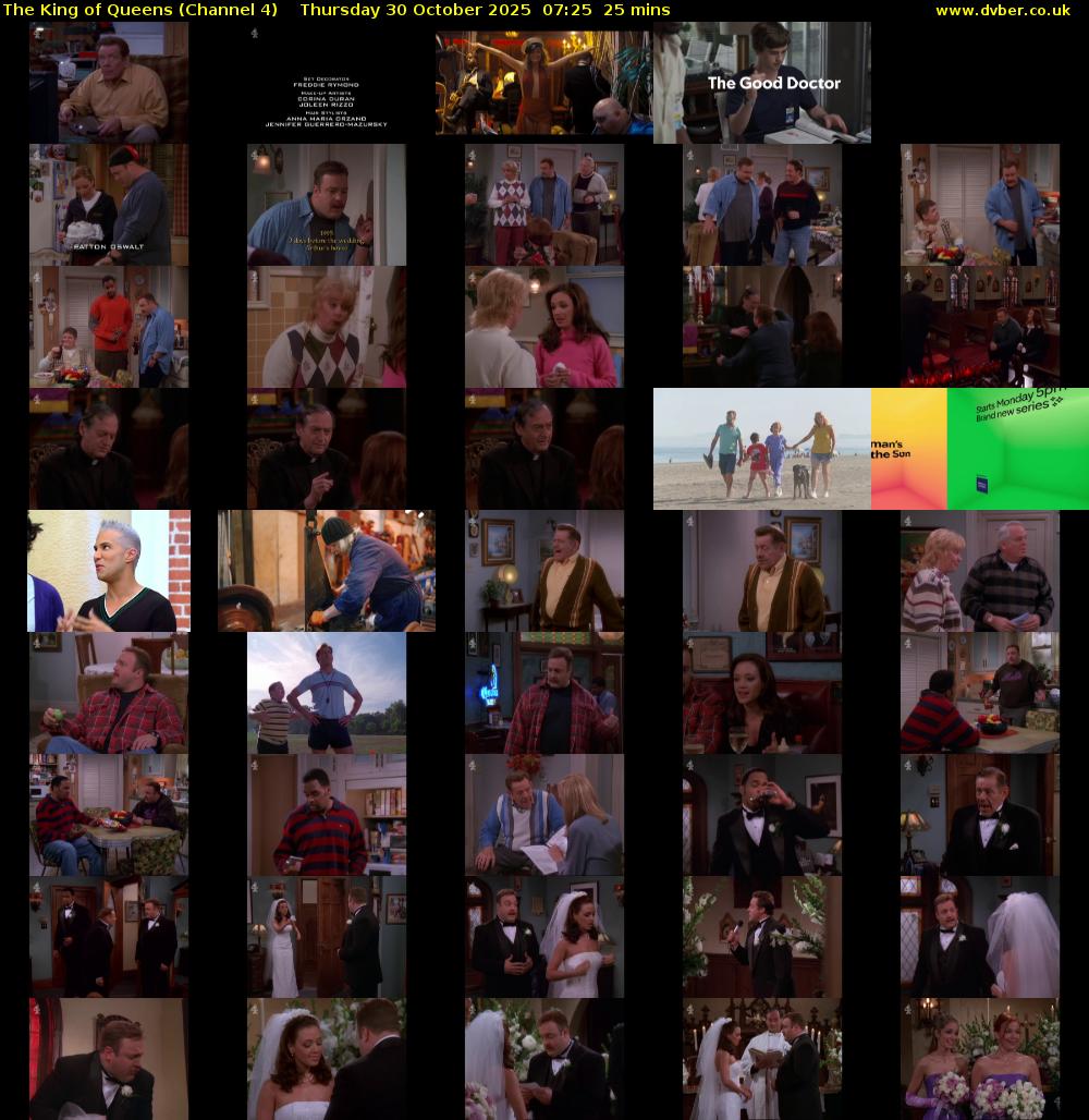 The King of Queens (Channel 4) Thursday 30 October 2025 07:25 - 07:50