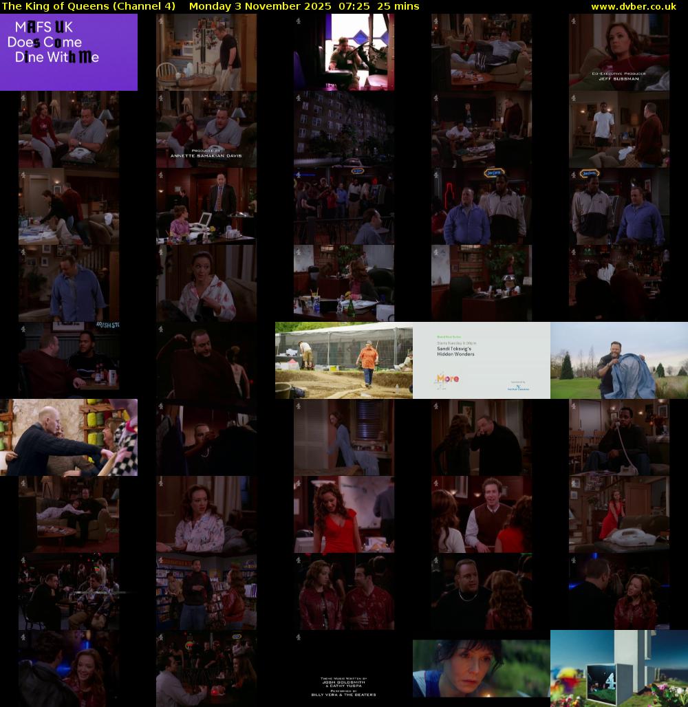 The King of Queens (Channel 4) Monday 3 November 2025 07:25 - 07:50