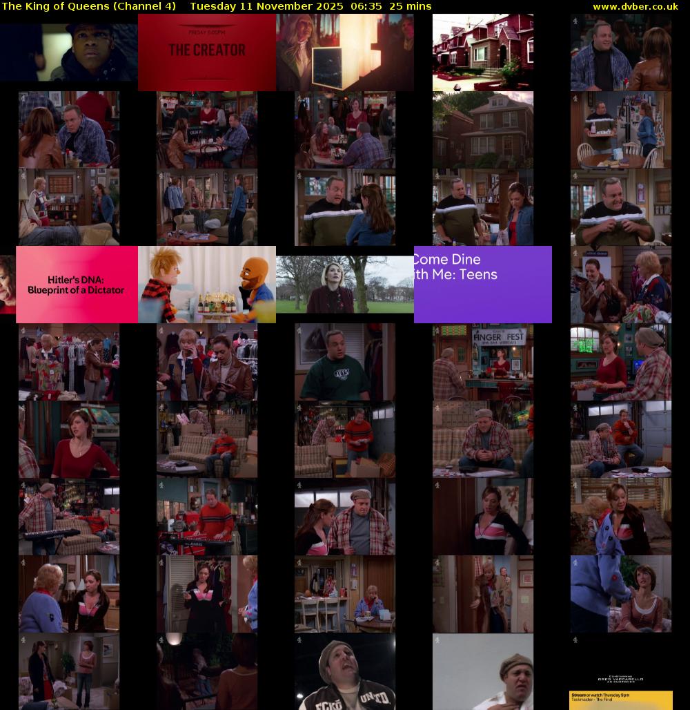 The King of Queens (Channel 4) Tuesday 11 November 2025 06:35 - 07:00
