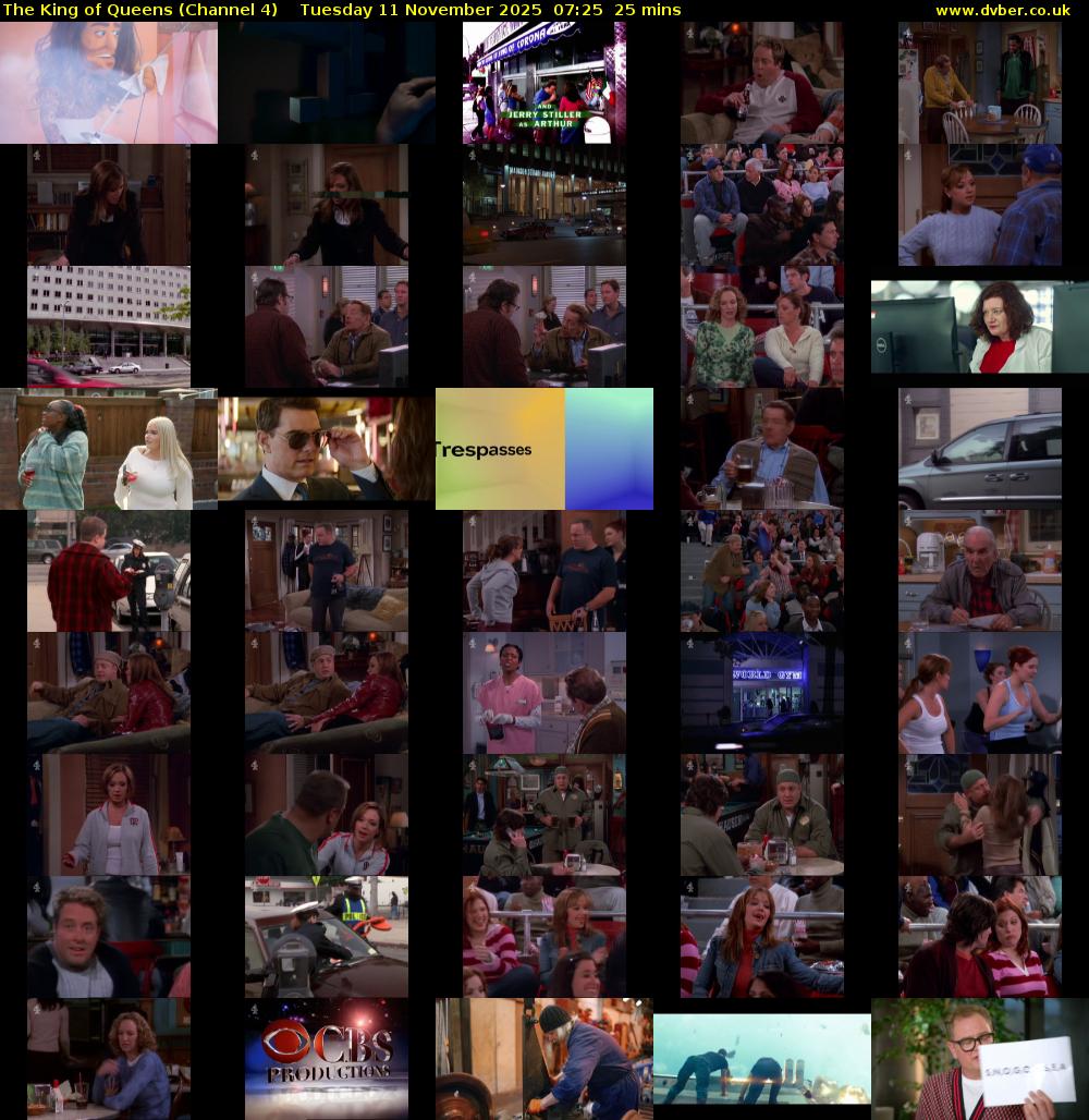 The King of Queens (Channel 4) Tuesday 11 November 2025 07:25 - 07:50