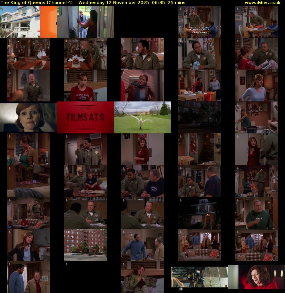 The King of Queens (Channel 4) Wednesday 12 November 2025 06:35 - 07:00