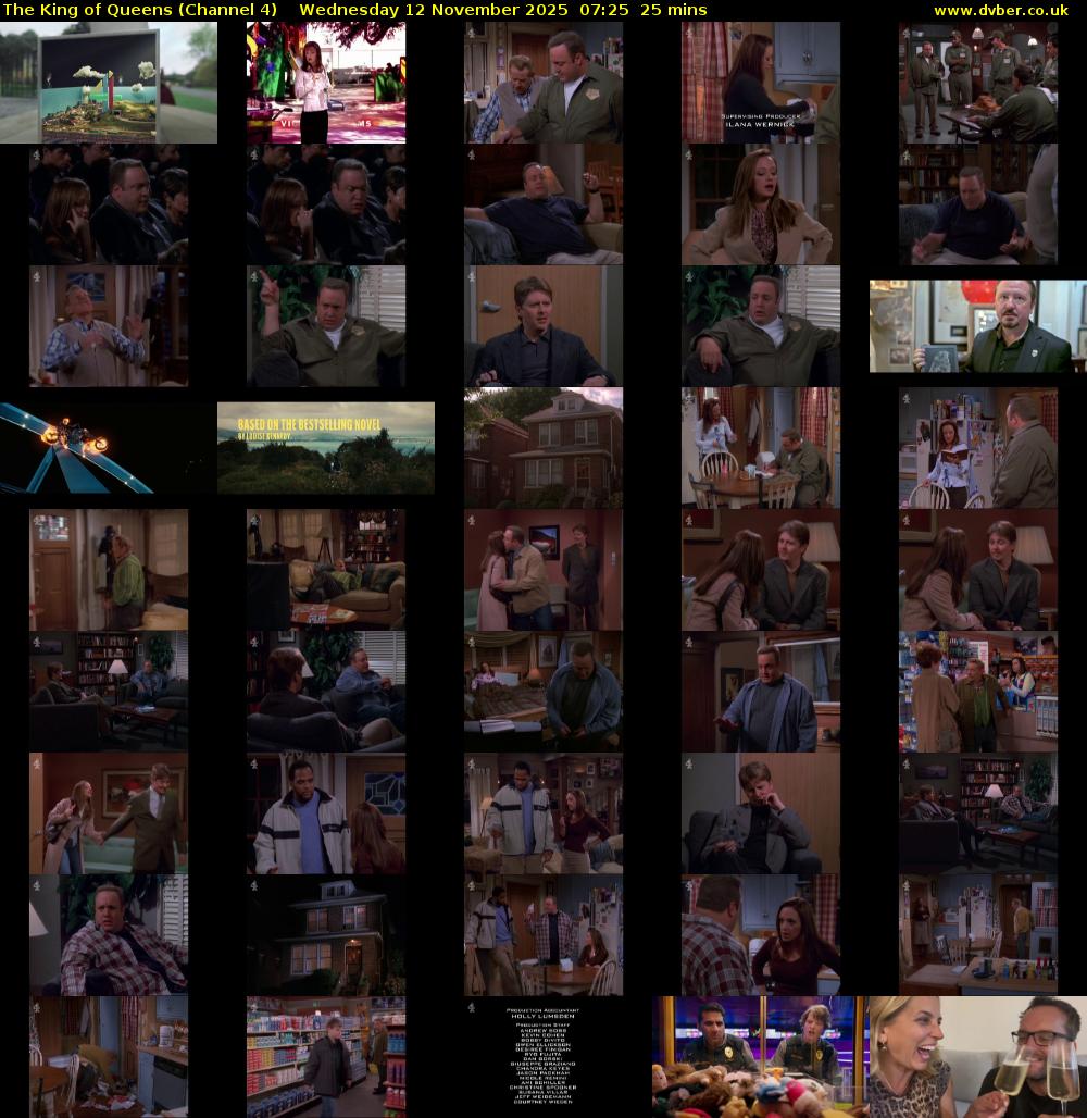 The King of Queens (Channel 4) Wednesday 12 November 2025 07:25 - 07:50