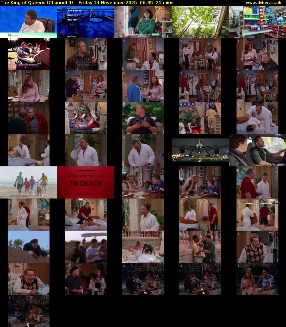 The King of Queens (Channel 4) Friday 14 November 2025 06:35 - 07:00