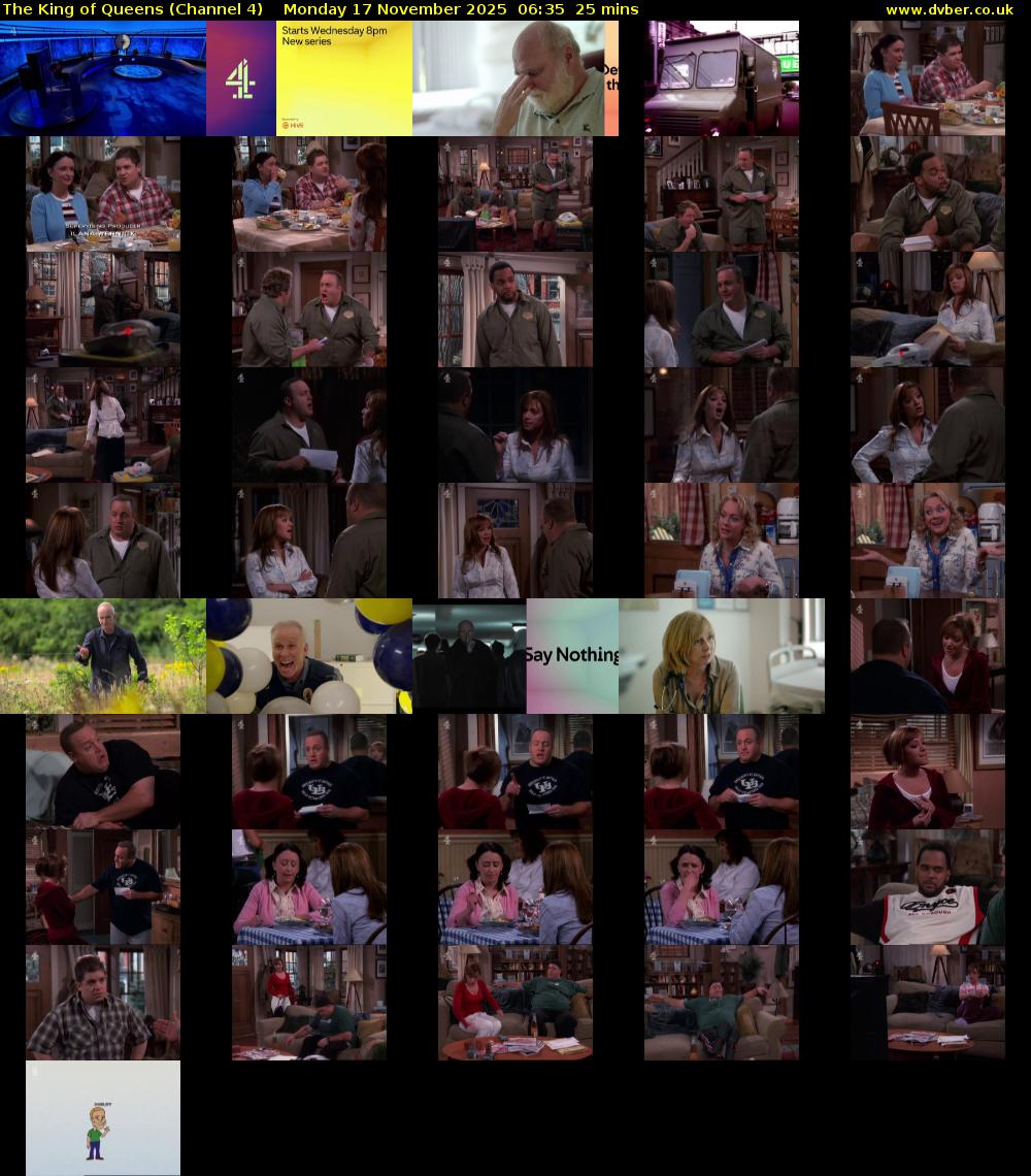 The King of Queens (Channel 4) Monday 17 November 2025 06:35 - 07:00