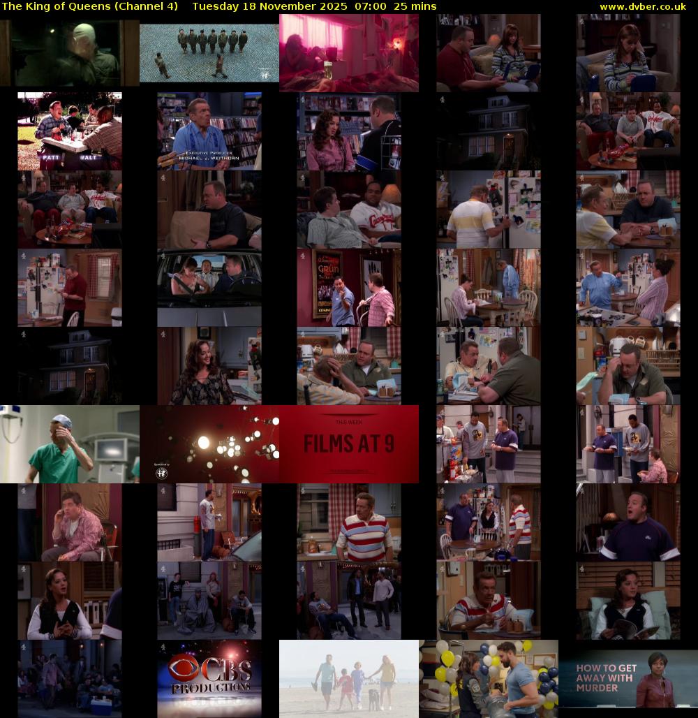 The King of Queens (Channel 4) Tuesday 18 November 2025 07:00 - 07:25