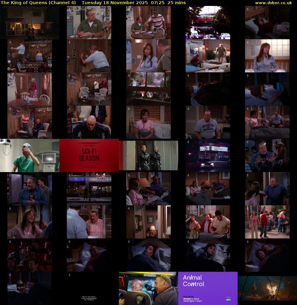 The King of Queens (Channel 4) Tuesday 18 November 2025 07:25 - 07:50