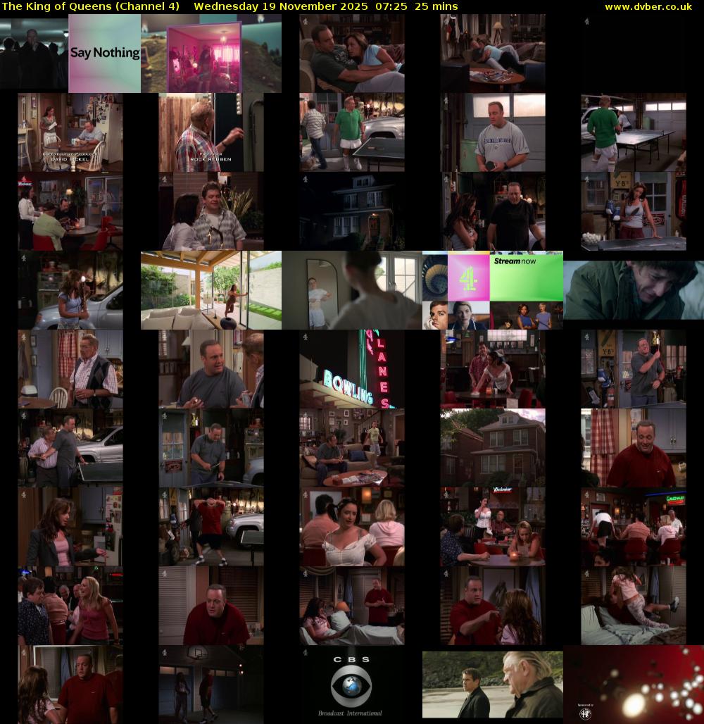 The King of Queens (Channel 4) Wednesday 19 November 2025 07:25 - 07:50