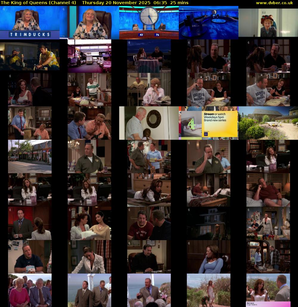 The King of Queens (Channel 4) Thursday 20 November 2025 06:35 - 07:00