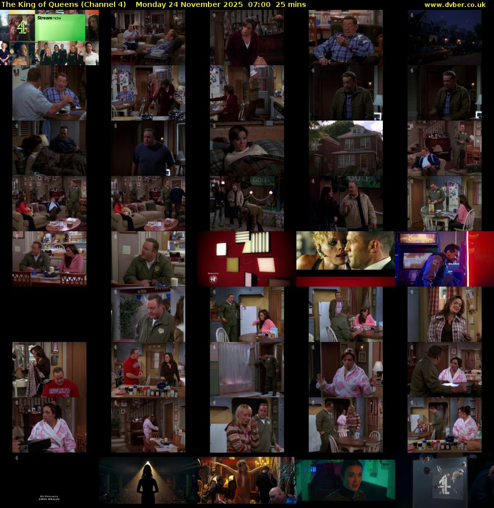 The King of Queens (Channel 4) Monday 24 November 2025 07:00 - 07:25