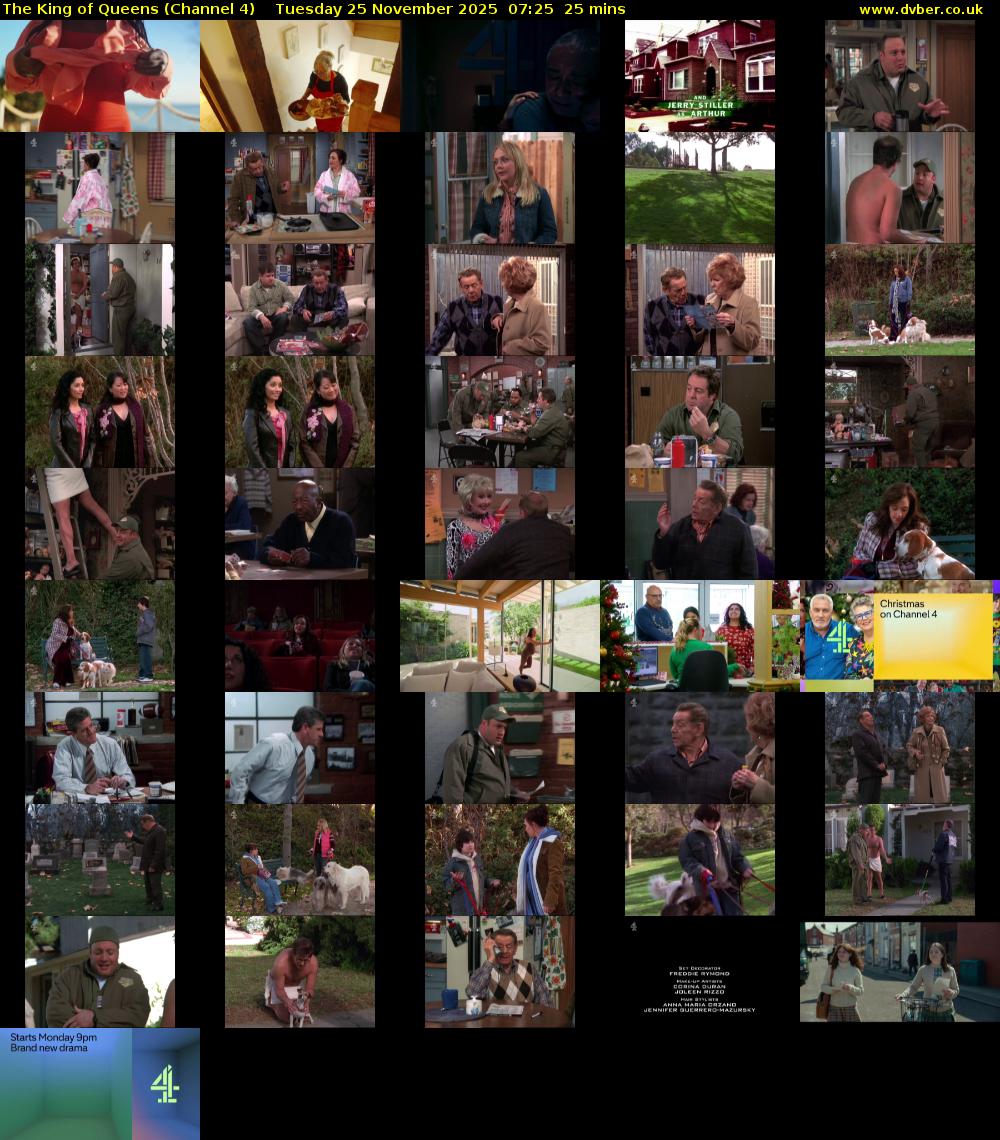 The King of Queens (Channel 4) Tuesday 25 November 2025 07:25 - 07:50