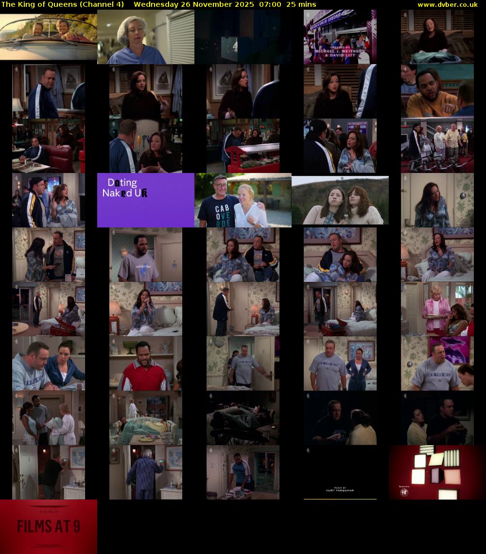 The King of Queens (Channel 4) Wednesday 26 November 2025 07:00 - 07:25