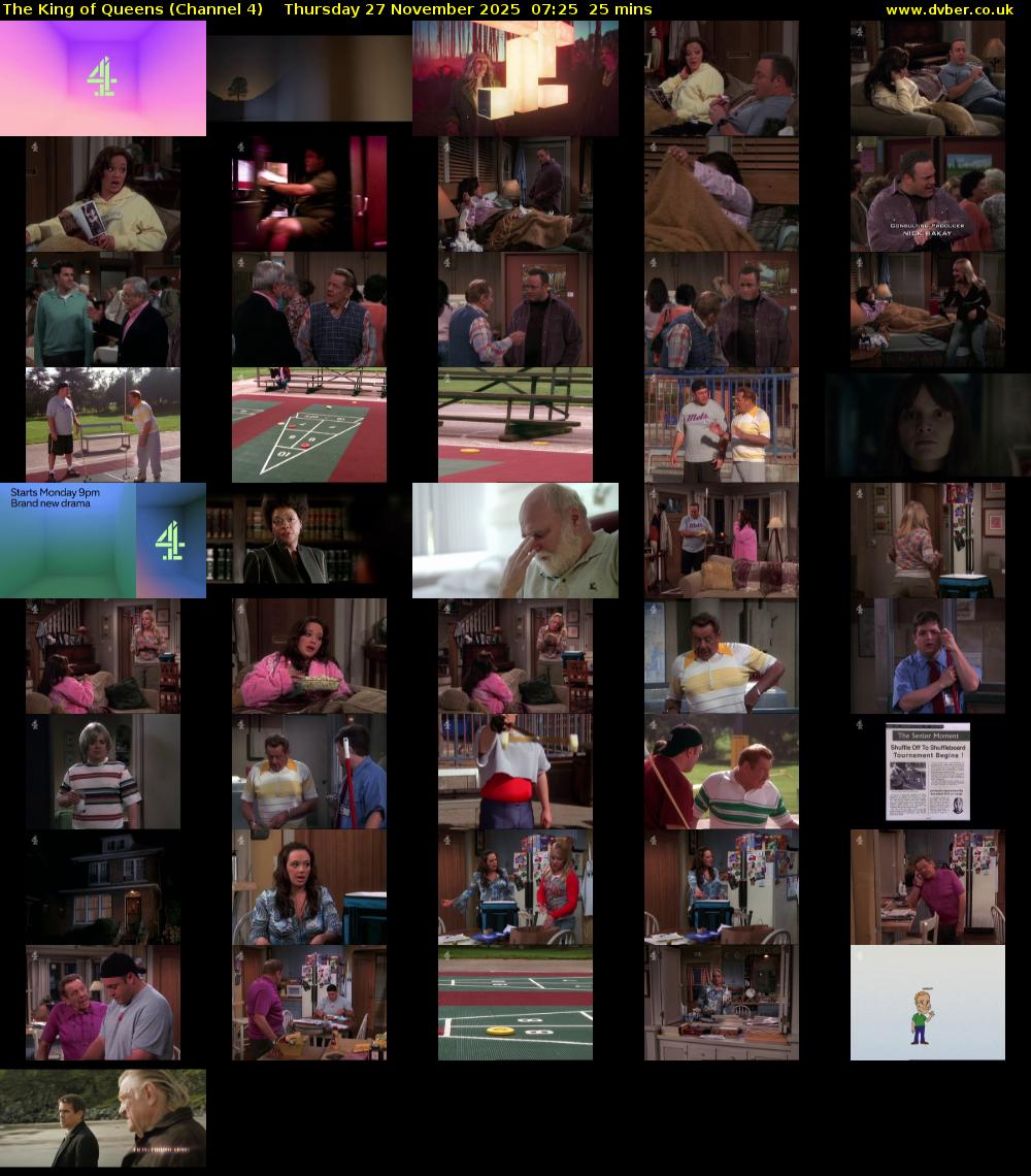 The King of Queens (Channel 4) Thursday 27 November 2025 07:25 - 07:50