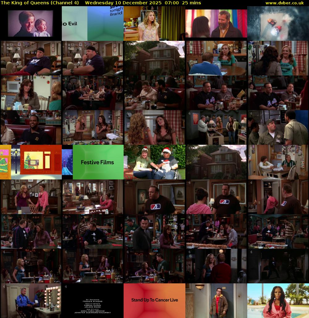 The King of Queens (Channel 4) Wednesday 10 December 2025 07:00 - 07:25