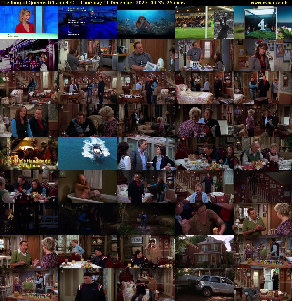 The King of Queens (Channel 4) Thursday 11 December 2025 06:35 - 07:00