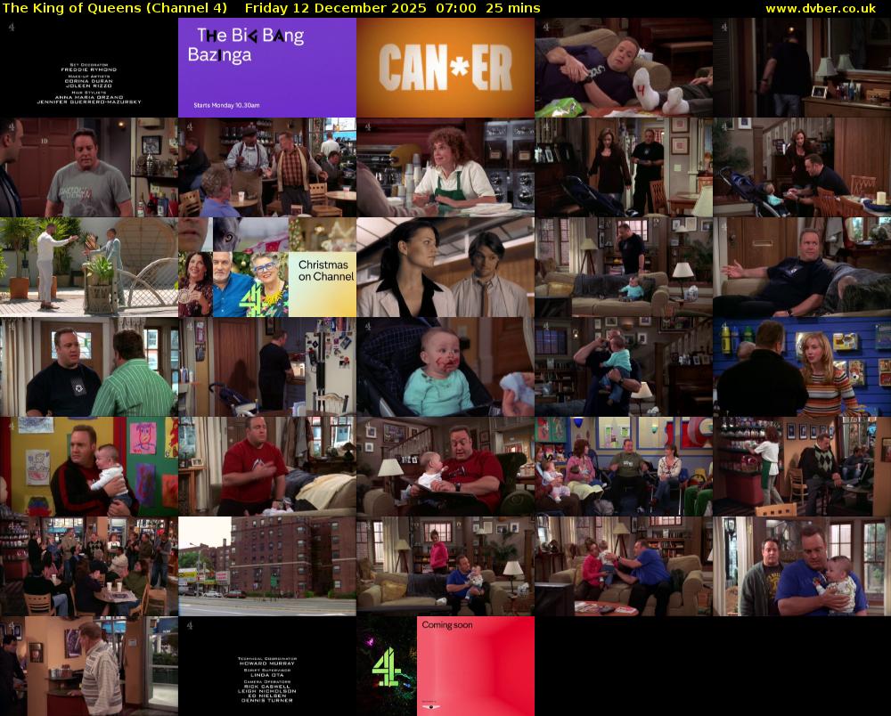 The King of Queens (Channel 4) Friday 12 December 2025 07:00 - 07:25