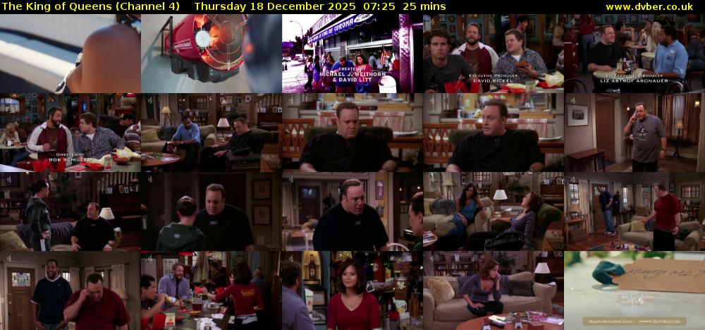 The King of Queens (Channel 4) Thursday 18 December 2025 07:25 - 07:50