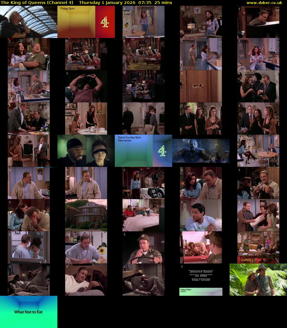 The King of Queens (Channel 4) Thursday 1 January 2026 07:35 - 08:00