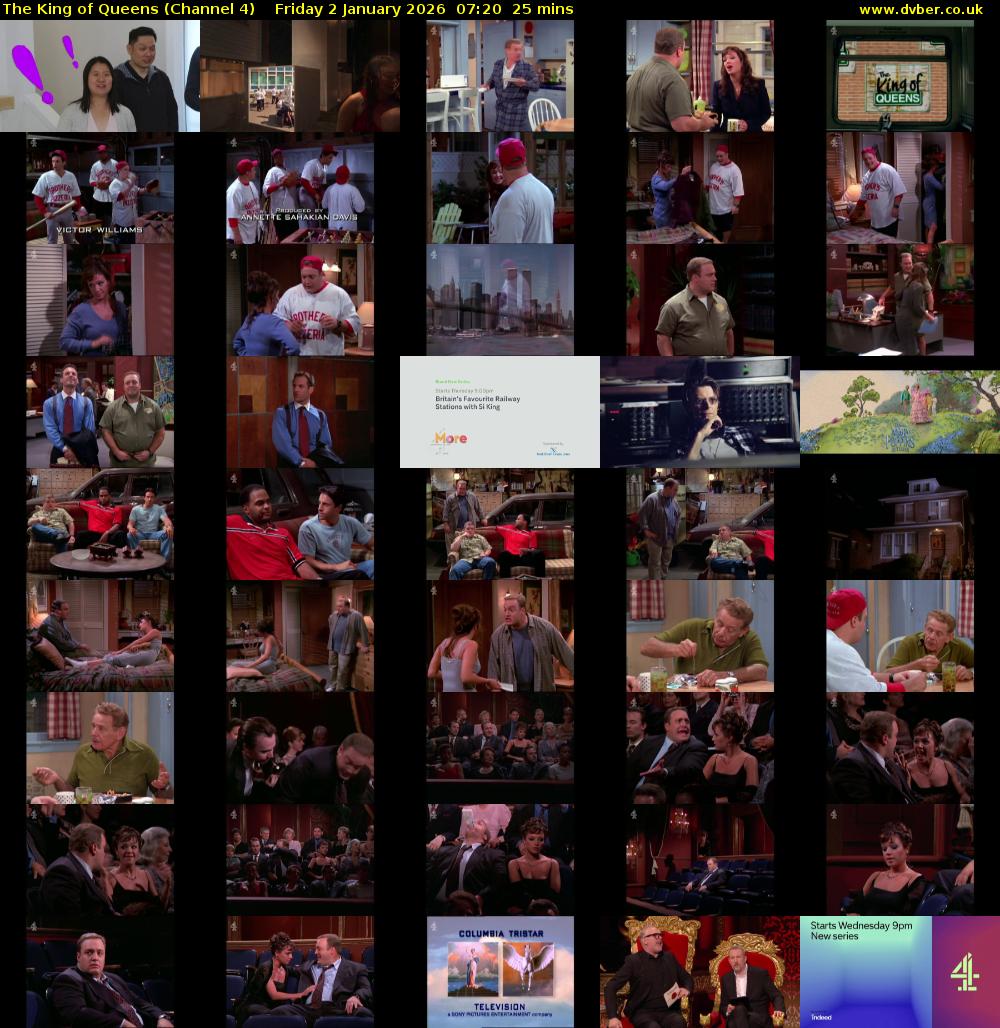 The King of Queens (Channel 4) Friday 2 January 2026 07:20 - 07:45