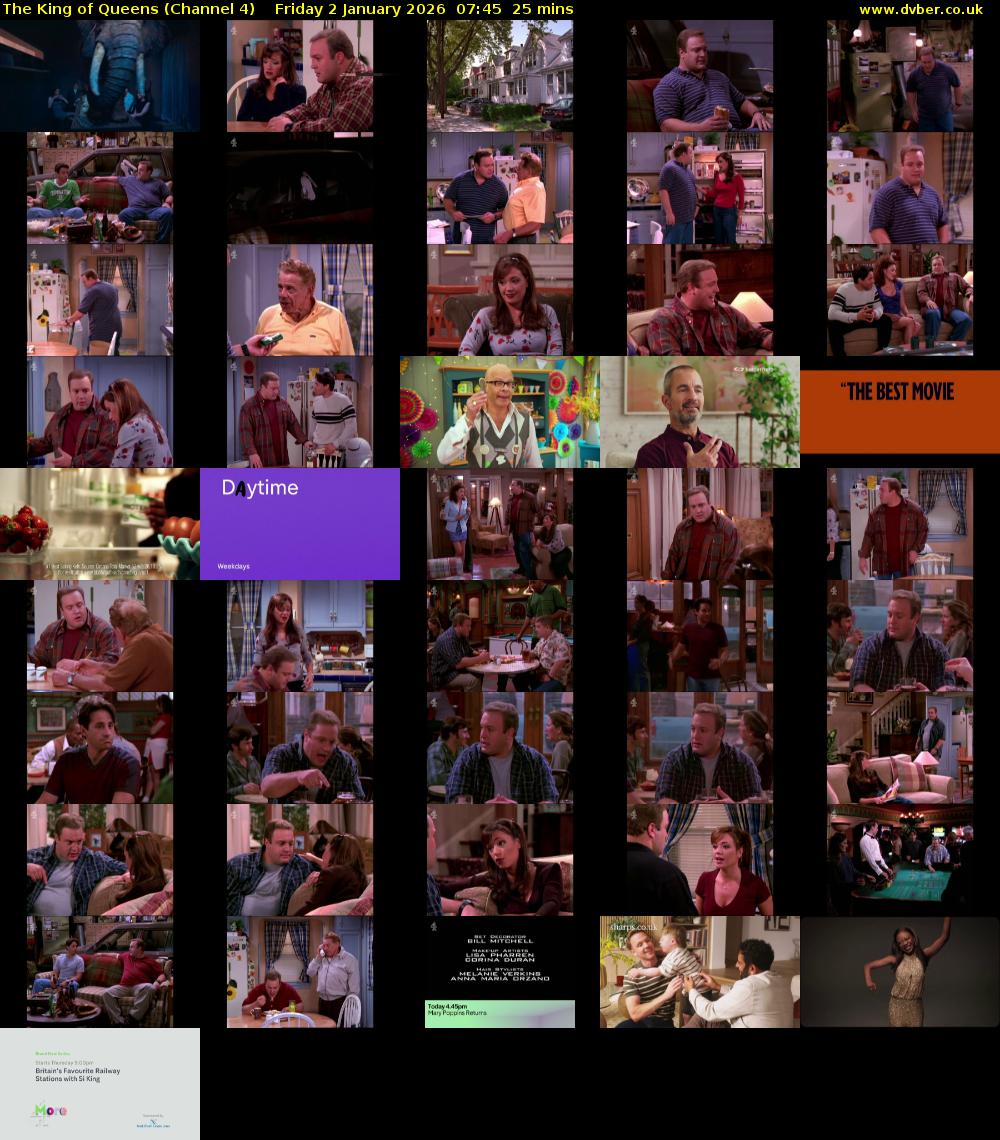 The King of Queens (Channel 4) Friday 2 January 2026 07:45 - 08:10