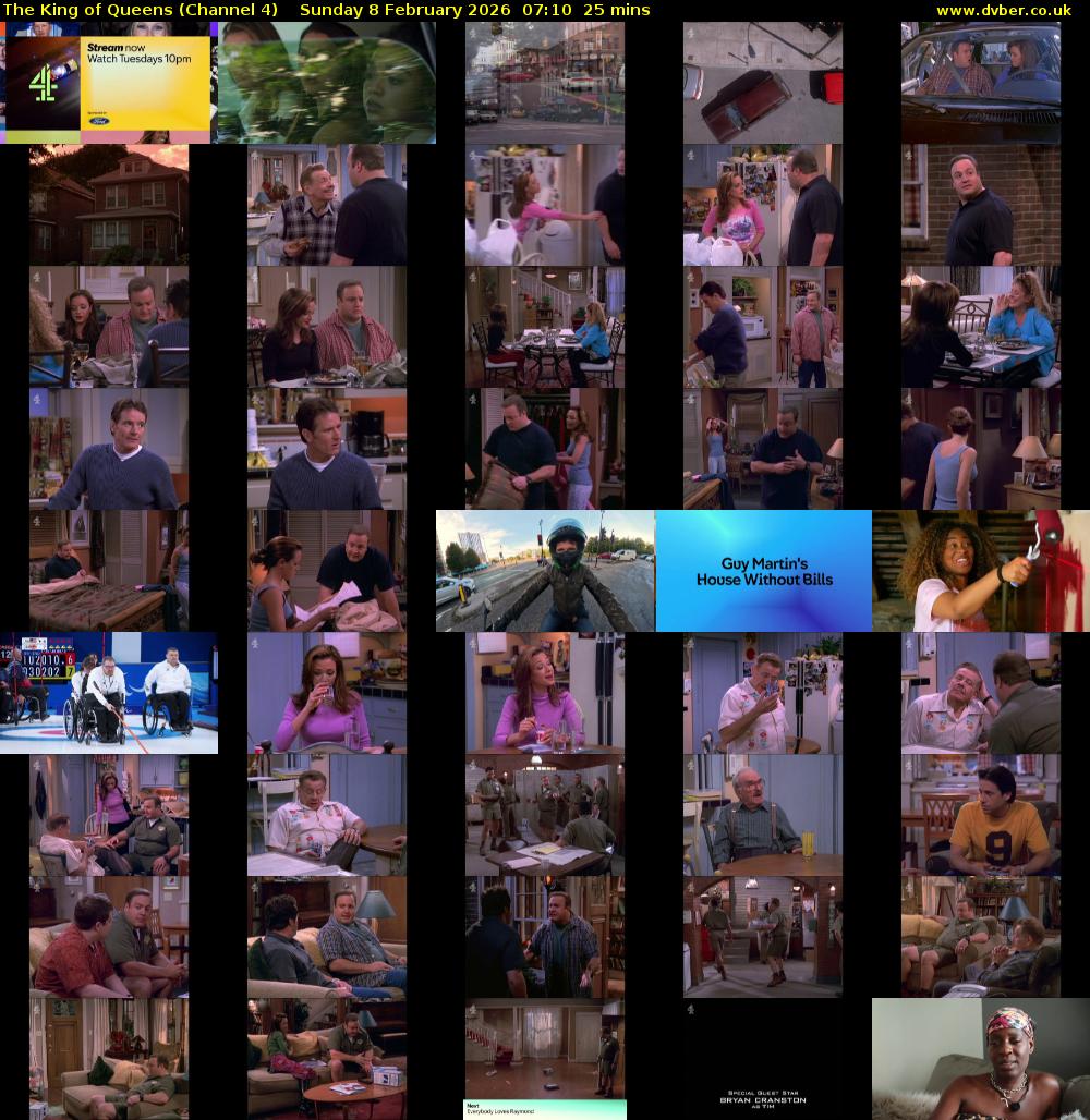 The King of Queens (Channel 4) Sunday 8 February 2026 07:10 - 07:35
