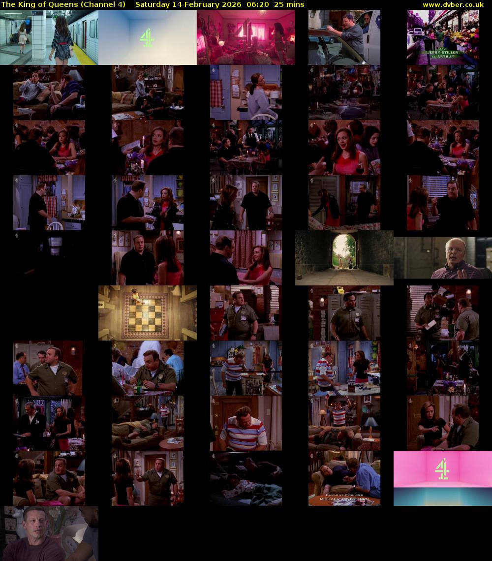 The King of Queens (Channel 4) Saturday 14 February 2026 06:20 - 06:45