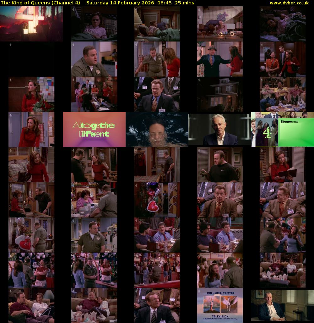 The King of Queens (Channel 4) Saturday 14 February 2026 06:45 - 07:10