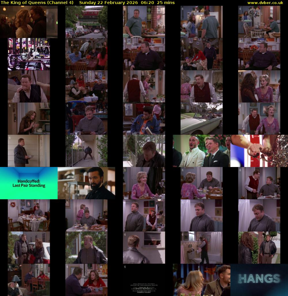 The King of Queens (Channel 4) Sunday 22 February 2026 06:20 - 06:45