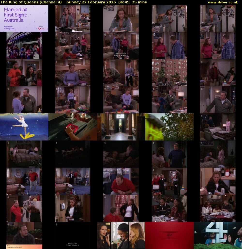 The King of Queens (Channel 4) Sunday 22 February 2026 06:45 - 07:10