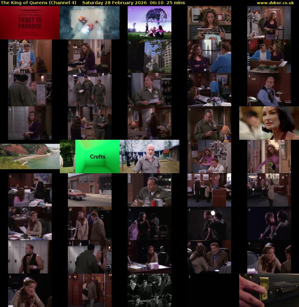 The King of Queens (Channel 4) Saturday 28 February 2026 06:10 - 06:35